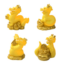 Load image into Gallery viewer, New Year Gift Figurine Miniature Golden Dragon Micro Landscape Ornaments Car Interior Decoration Home Office Desk Accessories Room Decor