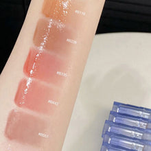 Load image into Gallery viewer, Blue Tube Mirror Lip Glaze Water Gloss Glass Lip Gloss Dual-use Long-lasting Natural Soft Lip Gloss Makeup Cosmetic