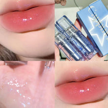 Load image into Gallery viewer, Blue Tube Mirror Lip Glaze Water Gloss Glass Lip Gloss Dual-use Long-lasting Natural Soft Lip Gloss Makeup Cosmetic