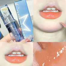 Load image into Gallery viewer, Blue Tube Mirror Lip Glaze Water Gloss Glass Lip Gloss Dual-use Long-lasting Natural Soft Lip Gloss Makeup Cosmetic