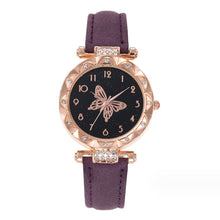 Load image into Gallery viewer, Stylish Simple Butterfly Ladies Quartz Watch Women's Multicolored Belt Quartz Watch Retro Casual Ladies Wristwatch