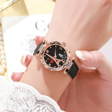 Load image into Gallery viewer, Lotus Case Eiffel Tower Quartz Couple Watch Multicolored Imitation Leather Watchband Wrist Watch for Women