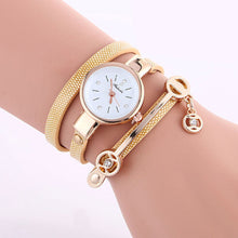 Load image into Gallery viewer, Ladies Winding Bracelet Watch Women Bracelet Watch Fashion Pendant Watch Simple Quartz Watch Performance Wristwatch
