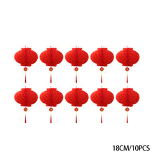 Load image into Gallery viewer, 10/2pcs Traditional Plastic Chinese Red Paper Honeycomb Lantern Reusable Spring Festival Pendant New Year Home Wall Hanging Decor