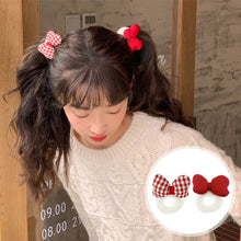 Load image into Gallery viewer, New Year Red Bow Hair Ties Scrunchies High Elasticity Hair Head Rope Birthday Christmas Sweet Hair Band Hairpin Head Accessories