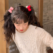 Load image into Gallery viewer, New Year Red Bow Hair Ties Scrunchies High Elasticity Hair Head Rope Birthday Christmas Sweet Hair Band Hairpin Head Accessories