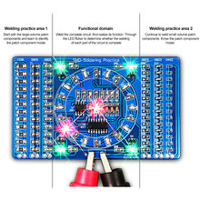 Load image into Gallery viewer, SMD Soldering Practice Board Kit CD4017+NE555 Rotating LED Board DIY Kit Soldering Skill Training Electronic Component Kit