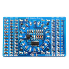 Load image into Gallery viewer, SMD Soldering Practice Board Kit CD4017+NE555 Rotating LED Board DIY Kit Soldering Skill Training Electronic Component Kit