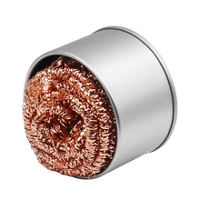 Load image into Gallery viewer, Copper Cleaning Ball Set with Stand for Soldering Iron Tip Tin Cleaner Desoldering Mesh Nozzle Tip Cleaning Copper Wire Cleaner Ball Metal Dross Box Clean Ball