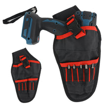 Load image into Gallery viewer, 1680D Oxford Canvas Electic Heavy Duty Drill Holster Electrician Tool Wasit Bag Drill Storage Pocket for Cordless Drill Professional Tool Bag