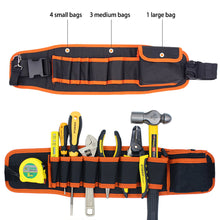 Load image into Gallery viewer, Multifunctional Canvas Tools Storage Waist Bag Electrician Hardware Bag Waterproof Adjustable Portable Outdoor Work Tools Holder Bag