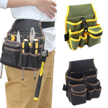 Load image into Gallery viewer, Multifunctional Storage Bag Oxford Cloth Electrician Waist Bag with Belt Repair Pouch Pocket Tool Bag Hardware Repair Tools Holder