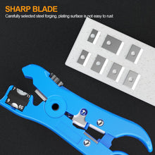 Load image into Gallery viewer, Universal Cutter Stripper Wire Cable for Flat or Round UTP/STP RG59/6/7/11 Wire Coax Coaxial Stripping Tool