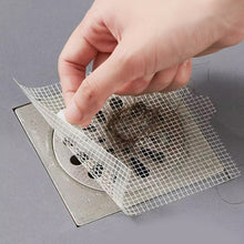 Load image into Gallery viewer, 30pcs Shower Drain Hair Catcher Self-Adhesive Floor Drain Stickers Disposable Mesh Sink Strainer Filter Bathroom Kitchen Drain Hair Filter