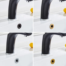 Load image into Gallery viewer, Replacement Copper Overflow Cover Basin Bathtub Overflow Outlet Decoration Cover Faucet Sink Silver Gold Black Brass Cover with Six-feet Ring
