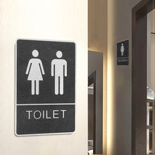 Load image into Gallery viewer, Bathroom Acrylic Label Self-adhesive Wall Mounted Toilet Guide Sticker WC Washroom Sign Mark Office Mall Removable Sticker