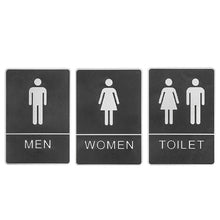 Load image into Gallery viewer, Bathroom Acrylic Label Self-adhesive Wall Mounted Toilet Guide Sticker WC Washroom Sign Mark Office Mall Removable Sticker