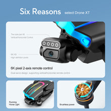 Load image into Gallery viewer, XT105 Rc Drone 2.4G WIFI FPV 4K Two Axis Pan HD Camera 22mins Flight Time Brushless Foldable Brushless Motor Quadcopter Toy
