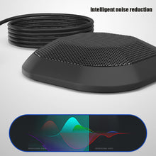 Load image into Gallery viewer, Portable 3.5mm Plug Conference Microphone 360° Omnidirectional Condenser PC Mic Plug & Play Small Microphone for PC Laptop