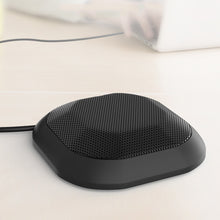 Load image into Gallery viewer, Portable 3.5mm Plug Conference Microphone 360° Omnidirectional Condenser PC Mic Plug & Play Small Microphone for PC Laptop