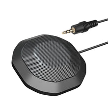 Load image into Gallery viewer, Portable 3.5mm Plug Conference Microphone 360° Omnidirectional Condenser PC Mic Plug & Play Small Microphone for PC Laptop