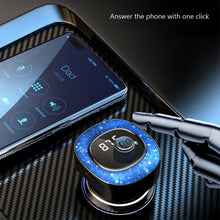 Load image into Gallery viewer, Car FM Transmitter Starry Atmosphere Light Bluetooth-compatible MP3 Player Type-C USB Port Charger Handsfree Call Auto Kit