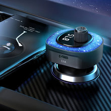 Load image into Gallery viewer, Car FM Transmitter Starry Atmosphere Light Bluetooth-compatible MP3 Player Type-C USB Port Charger Handsfree Call Auto Kit
