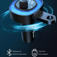 Load image into Gallery viewer, Car FM Transmitter Starry Atmosphere Light Bluetooth-compatible MP3 Player Type-C USB Port Charger Handsfree Call Auto Kit