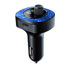 Load image into Gallery viewer, Car FM Transmitter Starry Atmosphere Light Bluetooth-compatible MP3 Player Type-C USB Port Charger Handsfree Call Auto Kit