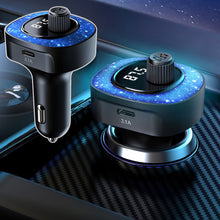 Load image into Gallery viewer, Car FM Transmitter Starry Atmosphere Light Bluetooth-compatible MP3 Player Type-C USB Port Charger Handsfree Call Auto Kit