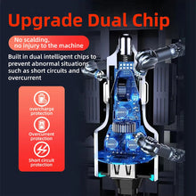 Load image into Gallery viewer, 33W Car Charger 5 Port Output Fast Charging Adapter With Stretchable Cable Compatible For Ios / Android / Type-C Phone Charger