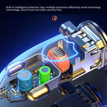 Load image into Gallery viewer, 33W Car Charger 5 Port Output Fast Charging Adapter With Stretchable Cable Compatible For Ios / Android / Type-C Phone Charger