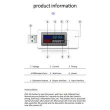 Load image into Gallery viewer, KWS USB Power Meter Tester Power Detector Current Voltage Charger Capacity Tester Meter Current Voltage Battery Capacity Tester