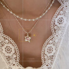 Load image into Gallery viewer, Pink Zircon Star Pendant Necklace Temperamental Sweet Alloy Collar Chain Necklace Versatile Jewelry for Women