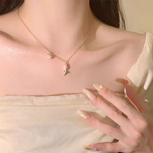 Load image into Gallery viewer, Tulip Pearl Pendant Necklace Temperamental Niche Alloy Collar Chain Necklace Women Fashionable Jewelry Accessory