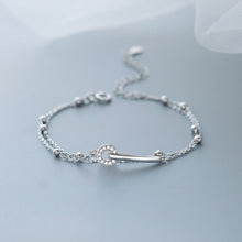 Load image into Gallery viewer, Simple Double Layer Ring Bracelet Temperamental Versatile Alloy Silvery Bracelet Women Hand Jewelry Accessory
