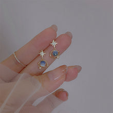 Load image into Gallery viewer, Cosmic Star River Earrings Blue Opal Niche Unique Planet Earrings Ear Studs Women Versatile Ear Jewelry
