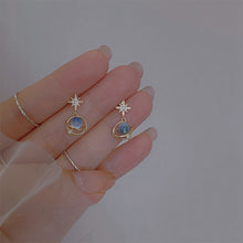 Load image into Gallery viewer, Cosmic Star River Earrings Blue Opal Niche Unique Planet Earrings Ear Studs Women Versatile Ear Jewelry
