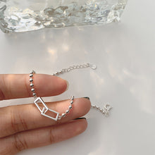Load image into Gallery viewer, Geometric Square Interlocking Round Bead Bracelet Fashionable Personalized Alloy Bracelet Hand Jewelry for Women