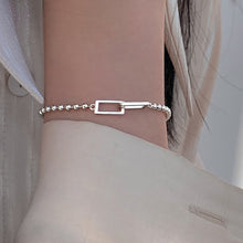 Load image into Gallery viewer, Geometric Square Interlocking Round Bead Bracelet Fashionable Personalized Alloy Bracelet Hand Jewelry for Women
