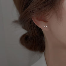 Load image into Gallery viewer, Asymmetric Moon Planet Zircon Earrings Temperamental Personalized Alloy Earrings Ear Studs Exquisite Ear Jewelry