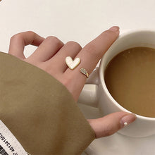 Load image into Gallery viewer, Heart-shaped Oil Dripping Ring Opening Adjustable Alloy Ring Fashionable Personalized Women Jewelry