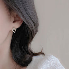 Load image into Gallery viewer, Square Zircon Geometry Earrings Simple Exquisite Alloy Earrings Ear Studs Women Versatile Ear Jewelry