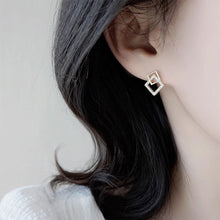 Load image into Gallery viewer, Square Zircon Geometry Earrings Simple Exquisite Alloy Earrings Ear Studs Women Versatile Ear Jewelry