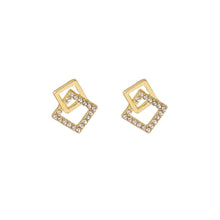 Load image into Gallery viewer, Square Zircon Geometry Earrings Simple Exquisite Alloy Earrings Ear Studs Women Versatile Ear Jewelry