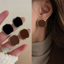 Load image into Gallery viewer, Retro Irregular Square Earrings Fashionable Versatile Alloy Earrings Ear Studs Women Ear Jewelry Accessories