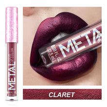 Load image into Gallery viewer, Metallic Liquid Lipstick Lip Gloss Non-stick Cup Pearl Gloss Makeup Lip Gloss Waterproof Long Lasting Gold Flash Liquid Lipstick