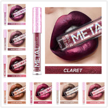 Load image into Gallery viewer, Metallic Liquid Lipstick Lip Gloss Non-stick Cup Pearl Gloss Makeup Lip Gloss Waterproof Long Lasting Gold Flash Liquid Lipstick
