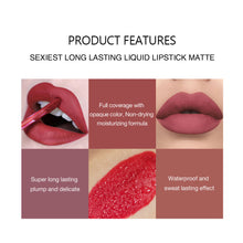 Load image into Gallery viewer, 5 Colors Velvet Matte Lipstick Waterproof Sweatproof Long-lasting Non-fading Nude Lip Gloss Lip Makeup Cosmetics
