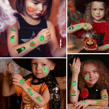 Load image into Gallery viewer, 10pcs Luminous Kids Temporary Tattoo Sticker Fake Christmas Flash Waterproof Small Body Cartoon Christmas Children Tattoo Sticker